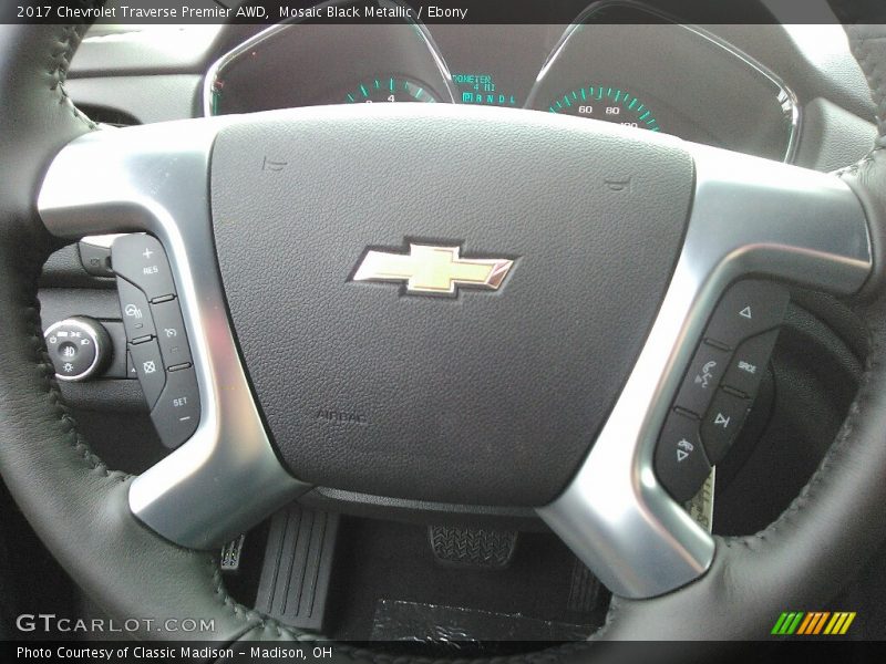 Mosaic Black Metallic / Ebony 2017 Chevrolet Traverse Premier AWD