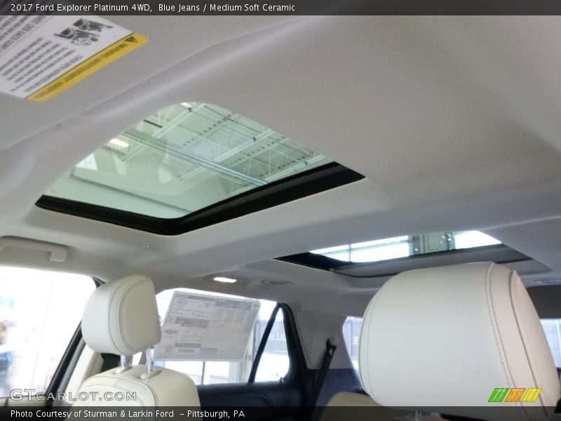 Blue Jeans / Medium Soft Ceramic 2017 Ford Explorer Platinum 4WD