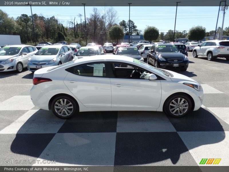 White / Gray 2016 Hyundai Elantra SE