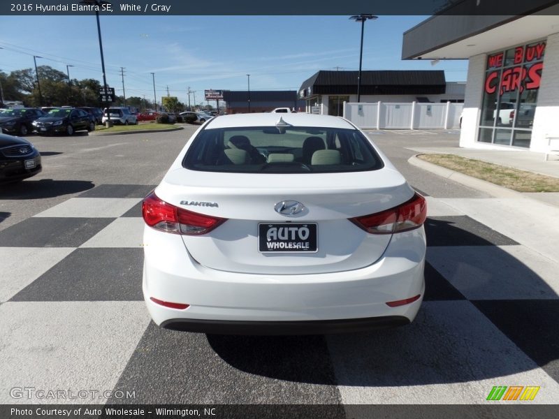 White / Gray 2016 Hyundai Elantra SE