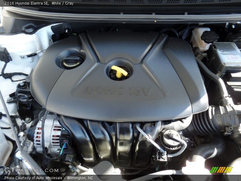 White / Gray 2016 Hyundai Elantra SE
