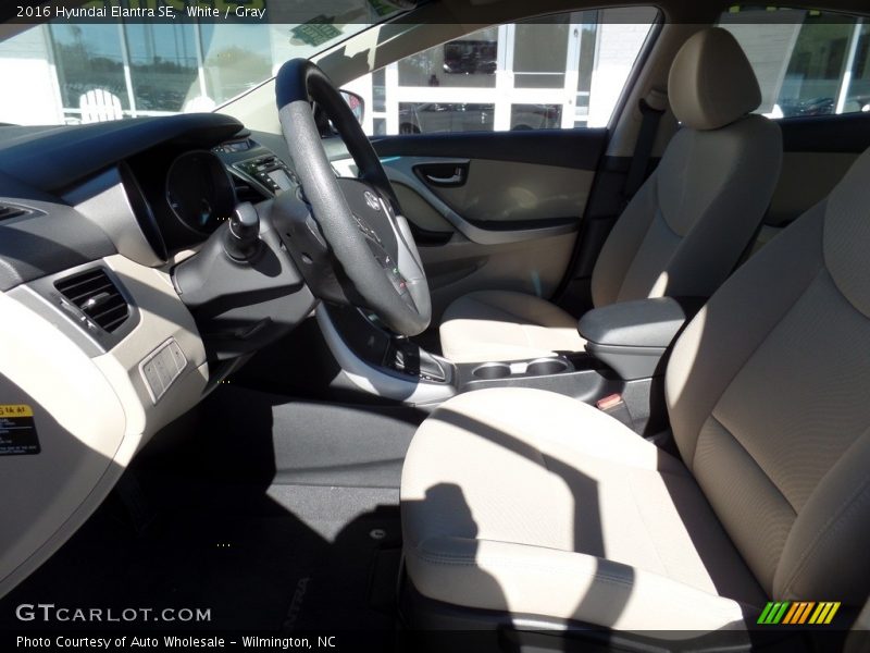 White / Gray 2016 Hyundai Elantra SE