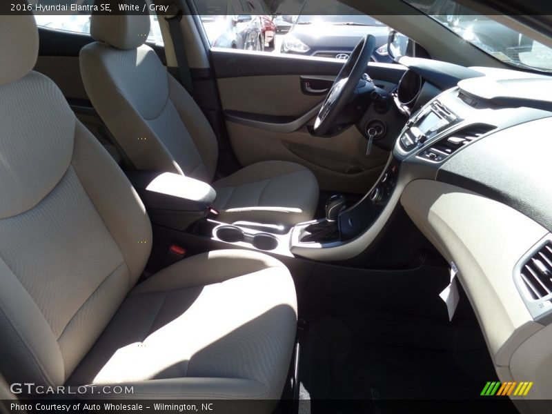 White / Gray 2016 Hyundai Elantra SE