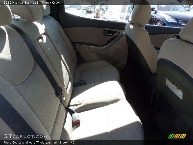 White / Gray 2016 Hyundai Elantra SE
