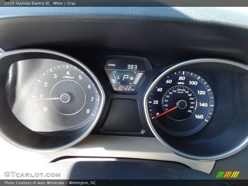 White / Gray 2016 Hyundai Elantra SE