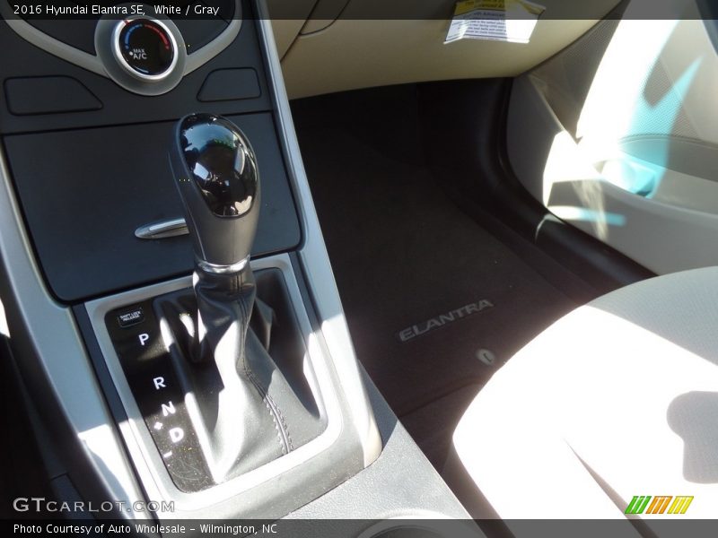 White / Gray 2016 Hyundai Elantra SE