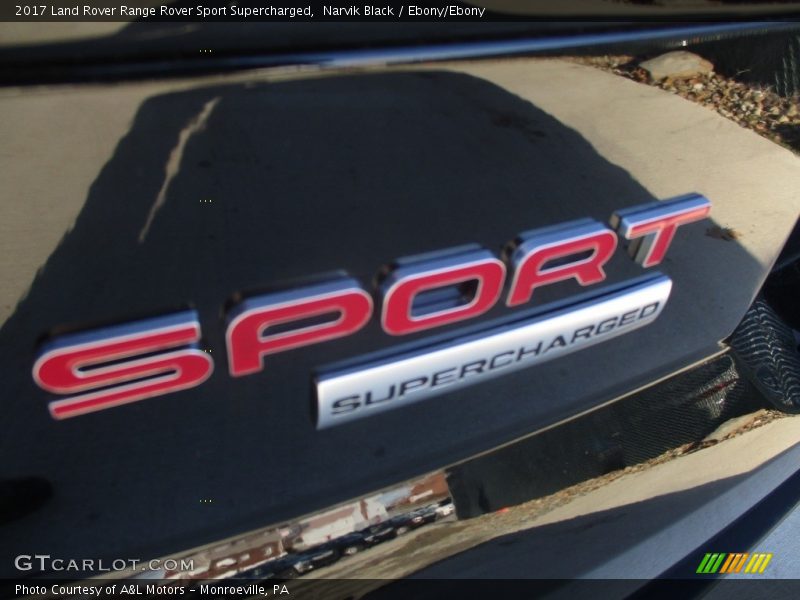 Narvik Black / Ebony/Ebony 2017 Land Rover Range Rover Sport Supercharged