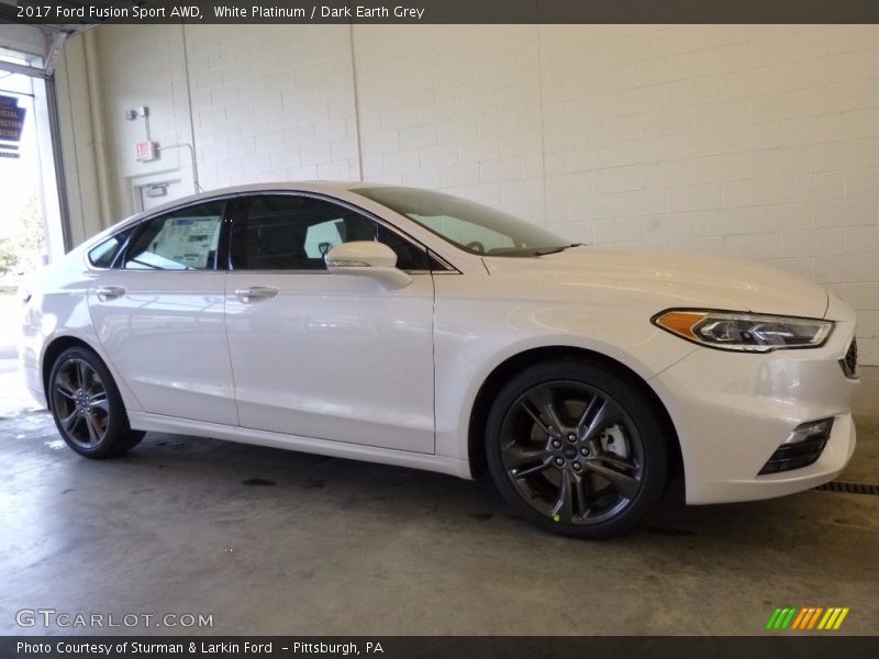 White Platinum / Dark Earth Grey 2017 Ford Fusion Sport AWD