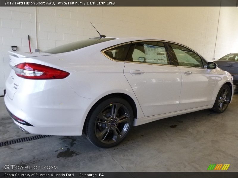 White Platinum / Dark Earth Grey 2017 Ford Fusion Sport AWD