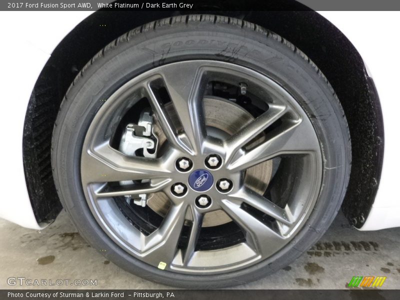 White Platinum / Dark Earth Grey 2017 Ford Fusion Sport AWD