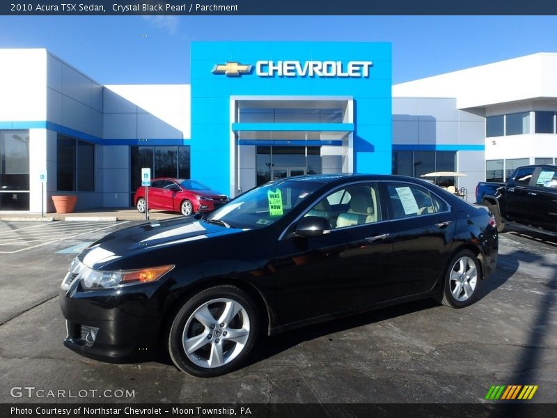 Crystal Black Pearl / Parchment 2010 Acura TSX Sedan
