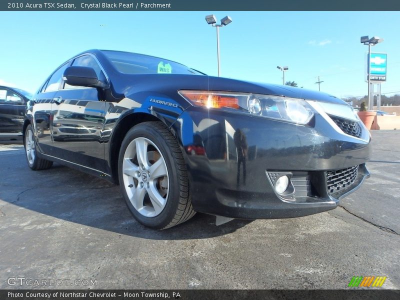 Crystal Black Pearl / Parchment 2010 Acura TSX Sedan