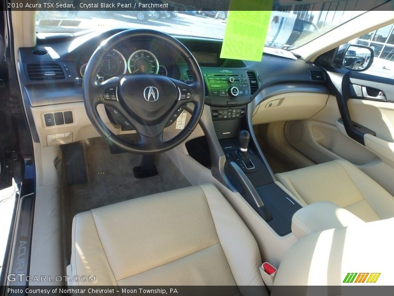Crystal Black Pearl / Parchment 2010 Acura TSX Sedan