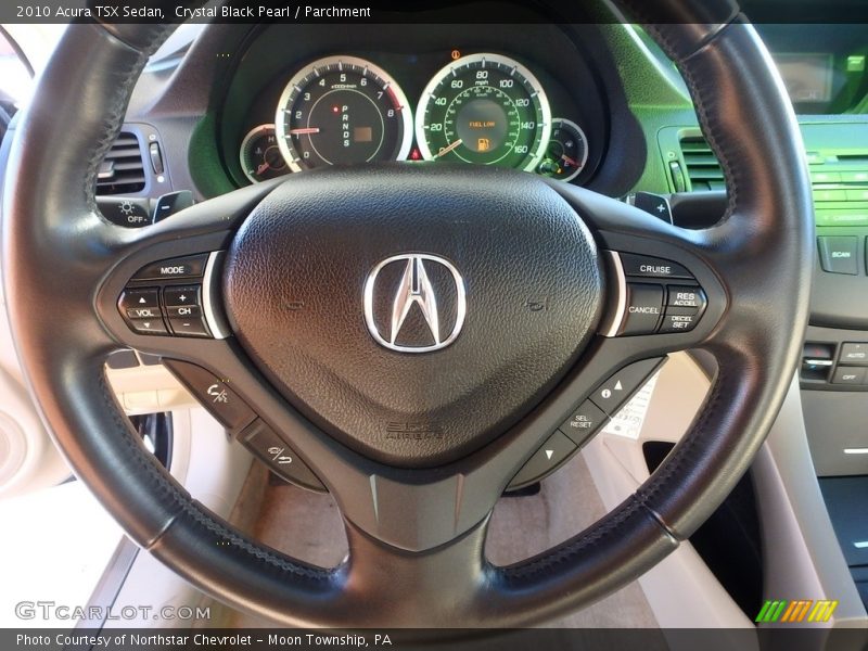 Crystal Black Pearl / Parchment 2010 Acura TSX Sedan