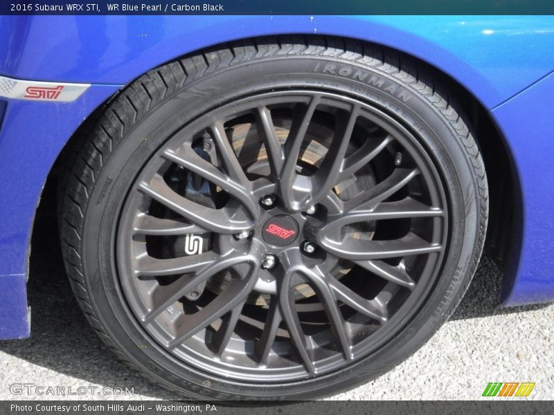 WR Blue Pearl / Carbon Black 2016 Subaru WRX STI