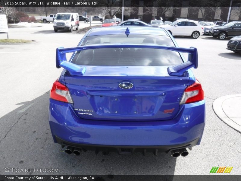 WR Blue Pearl / Carbon Black 2016 Subaru WRX STI