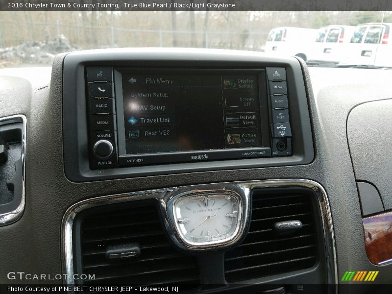 True Blue Pearl / Black/Light Graystone 2016 Chrysler Town & Country Touring