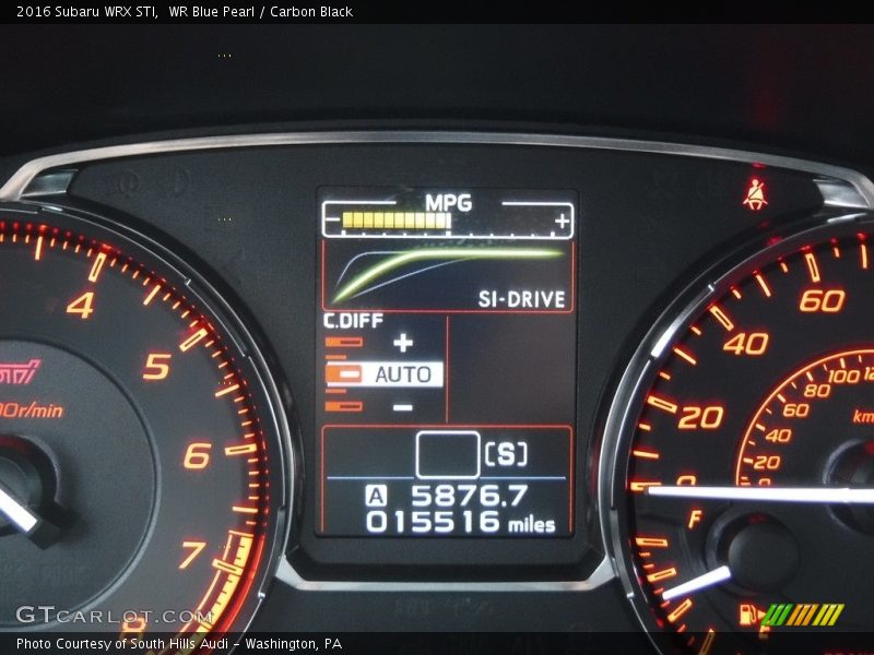 WR Blue Pearl / Carbon Black 2016 Subaru WRX STI
