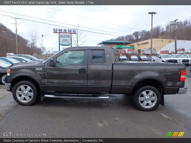 Dark Stone Metallic / Tan 2007 Ford F150 Lariat SuperCab 4x4