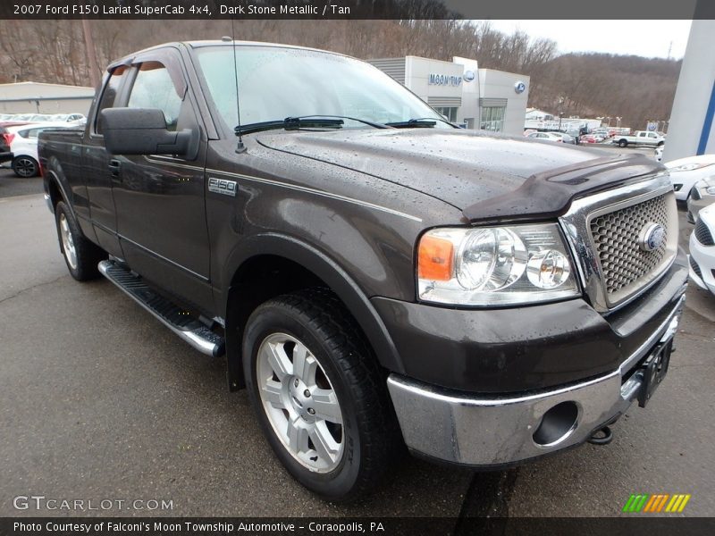 Dark Stone Metallic / Tan 2007 Ford F150 Lariat SuperCab 4x4
