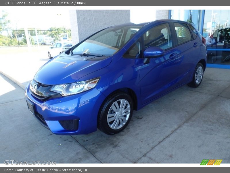 Aegean Blue Metallic / Black 2017 Honda Fit LX