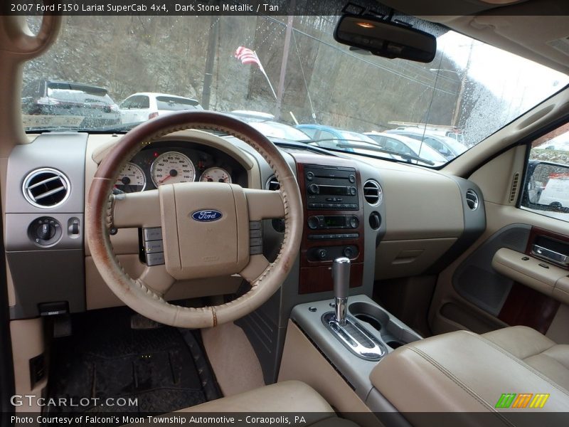 Dark Stone Metallic / Tan 2007 Ford F150 Lariat SuperCab 4x4