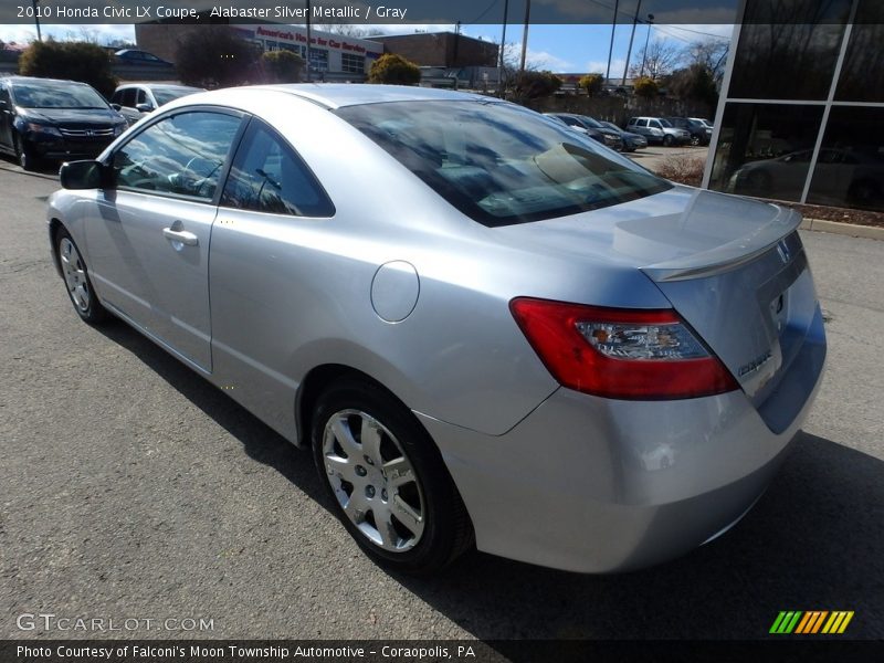 Alabaster Silver Metallic / Gray 2010 Honda Civic LX Coupe