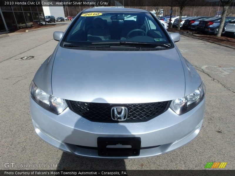 Alabaster Silver Metallic / Gray 2010 Honda Civic LX Coupe