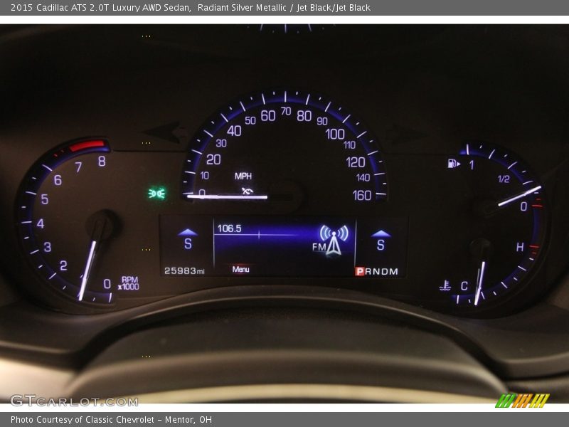 Radiant Silver Metallic / Jet Black/Jet Black 2015 Cadillac ATS 2.0T Luxury AWD Sedan