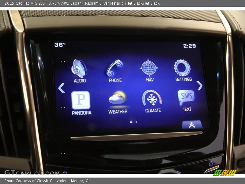 Radiant Silver Metallic / Jet Black/Jet Black 2015 Cadillac ATS 2.0T Luxury AWD Sedan