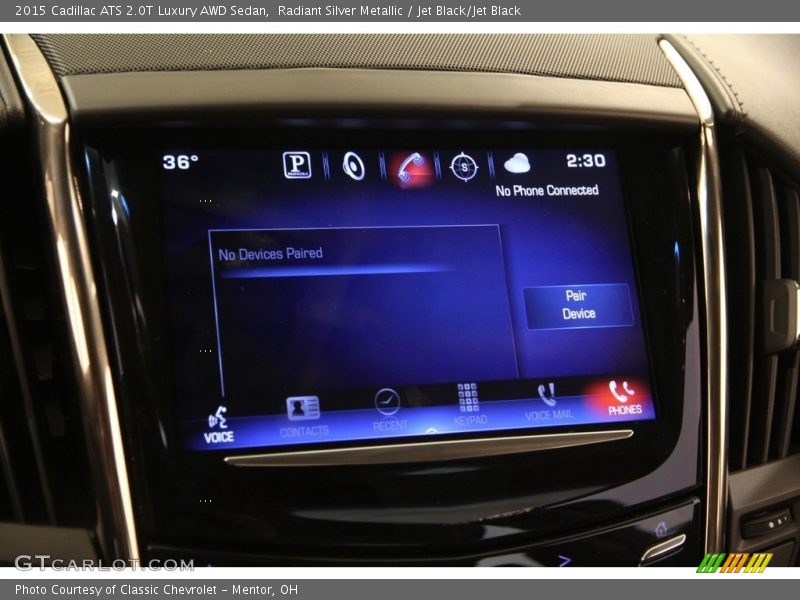 Radiant Silver Metallic / Jet Black/Jet Black 2015 Cadillac ATS 2.0T Luxury AWD Sedan