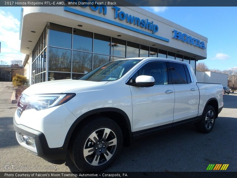 White Diamond Pearl / Black 2017 Honda Ridgeline RTL-E AWD