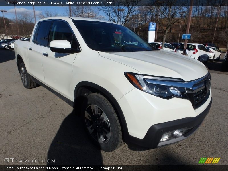 White Diamond Pearl / Black 2017 Honda Ridgeline RTL-E AWD