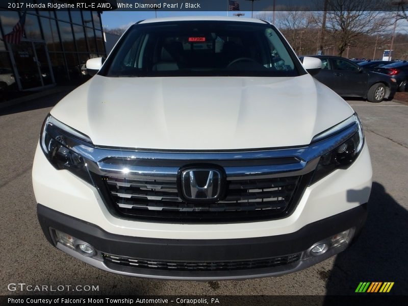 White Diamond Pearl / Black 2017 Honda Ridgeline RTL-E AWD
