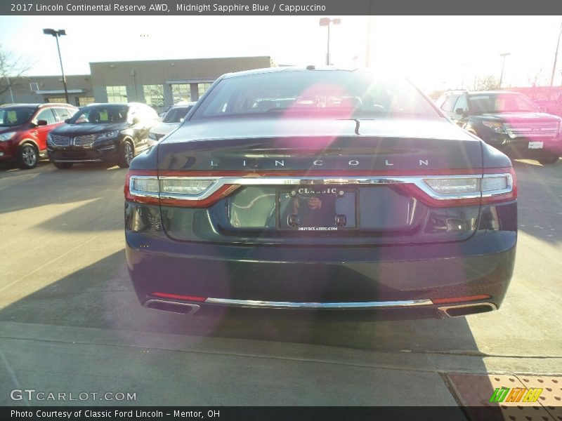 Midnight Sapphire Blue / Cappuccino 2017 Lincoln Continental Reserve AWD