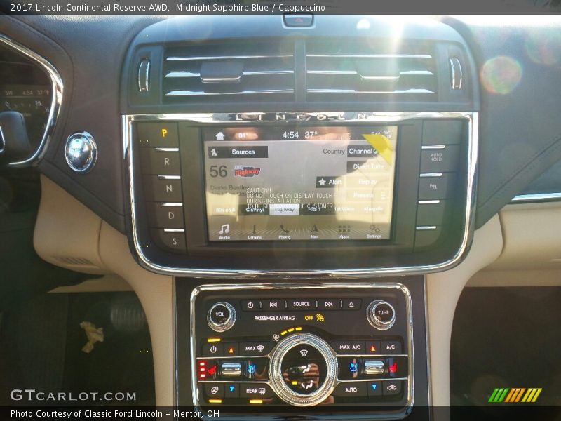 Midnight Sapphire Blue / Cappuccino 2017 Lincoln Continental Reserve AWD