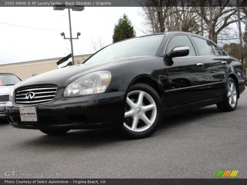 Black Obsidian / Graphite 2003 Infiniti Q 45 Luxury Sedan