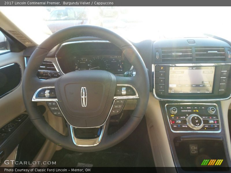 Burgundy Velvet / Cappuccino 2017 Lincoln Continental Premier