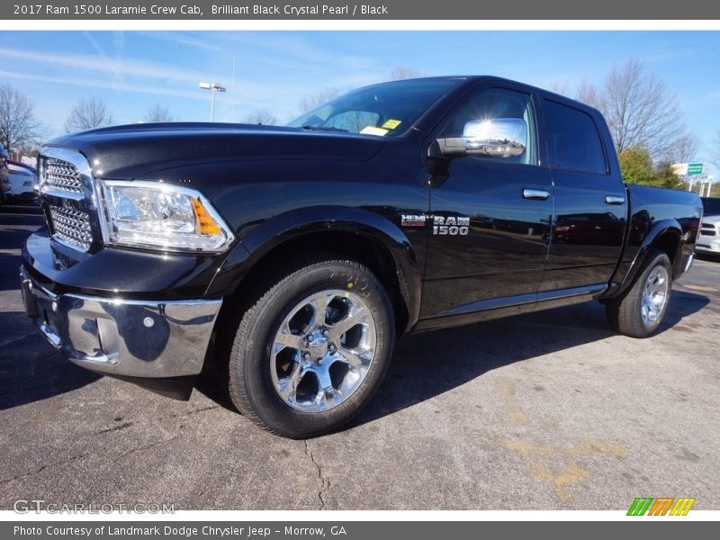 Brilliant Black Crystal Pearl / Black 2017 Ram 1500 Laramie Crew Cab
