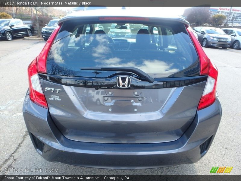 Modern Steel Metallic / Black 2017 Honda Fit LX