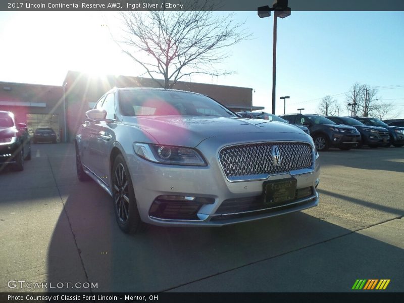 Ingot Silver / Ebony 2017 Lincoln Continental Reserve AWD