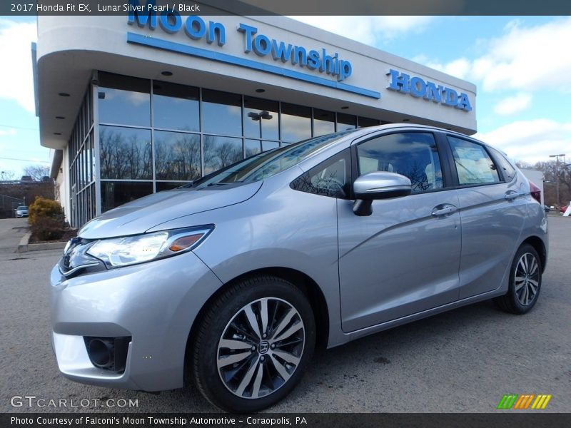 Lunar Silver Pearl / Black 2017 Honda Fit EX