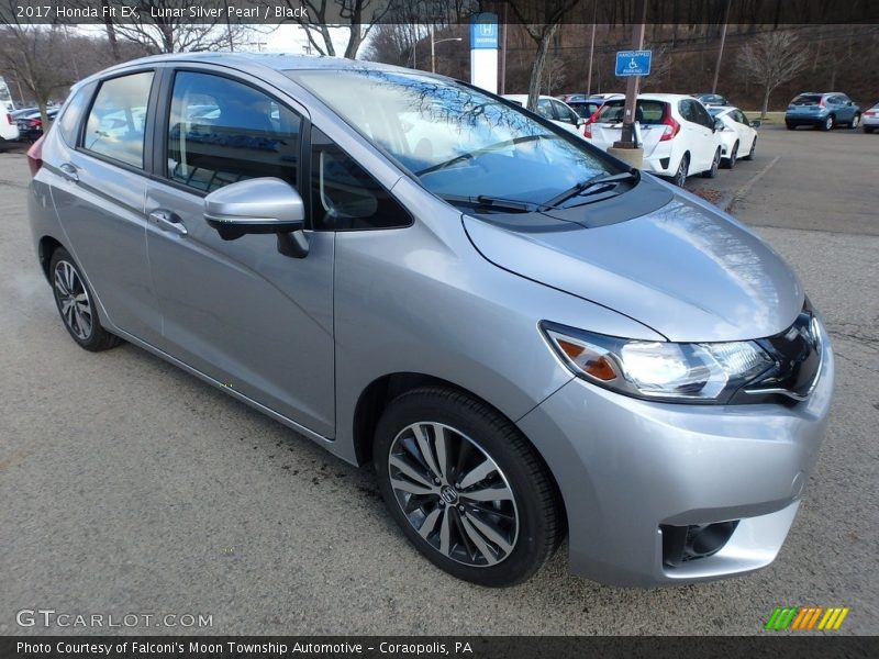 Lunar Silver Pearl / Black 2017 Honda Fit EX