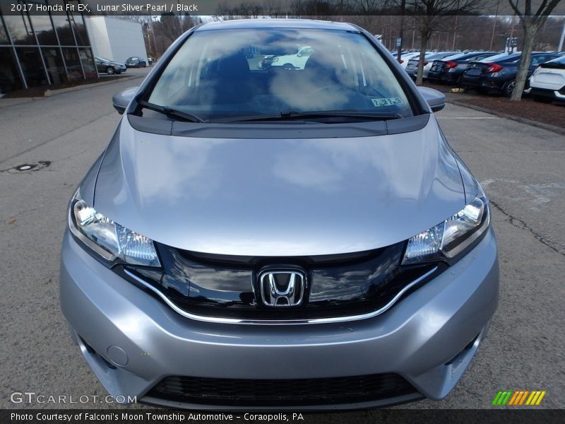 Lunar Silver Pearl / Black 2017 Honda Fit EX