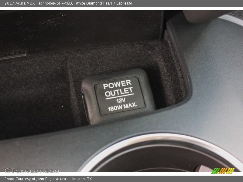 White Diamond Pearl / Espresso 2017 Acura MDX Technology SH-AWD