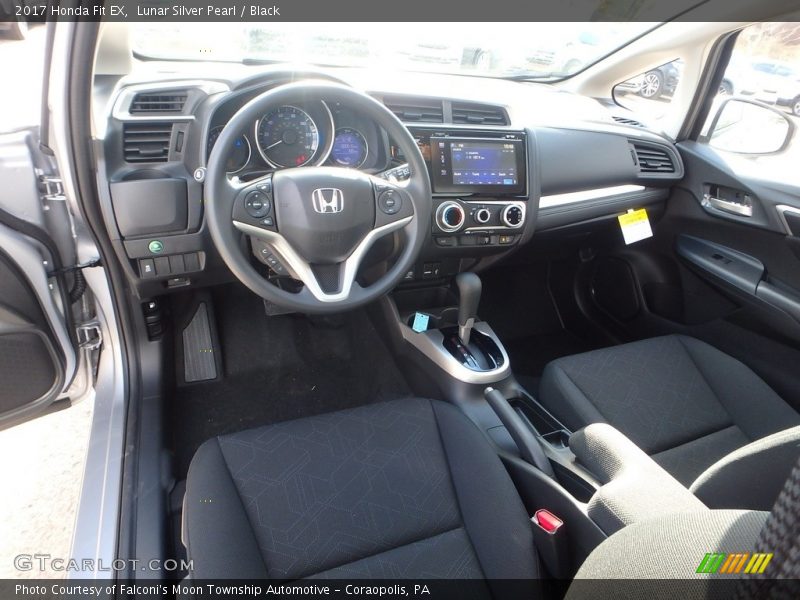 Lunar Silver Pearl / Black 2017 Honda Fit EX