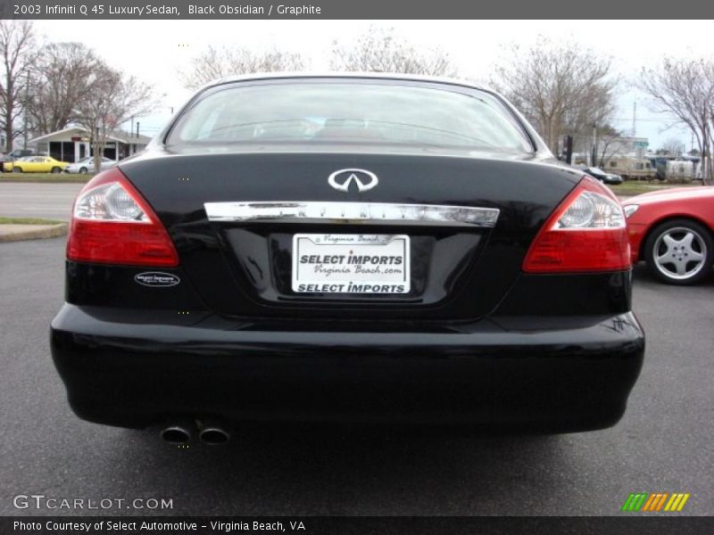 Black Obsidian / Graphite 2003 Infiniti Q 45 Luxury Sedan