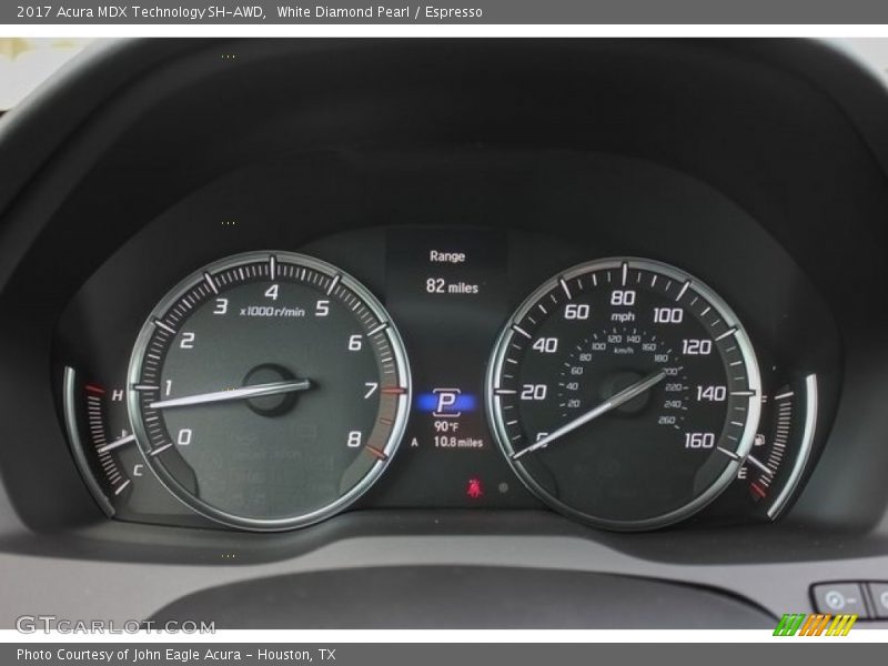 White Diamond Pearl / Espresso 2017 Acura MDX Technology SH-AWD