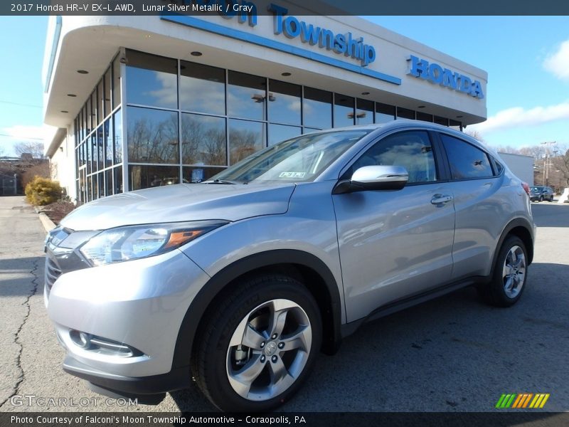 Lunar Silver Metallic / Gray 2017 Honda HR-V EX-L AWD