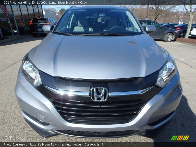 Lunar Silver Metallic / Gray 2017 Honda HR-V EX-L AWD